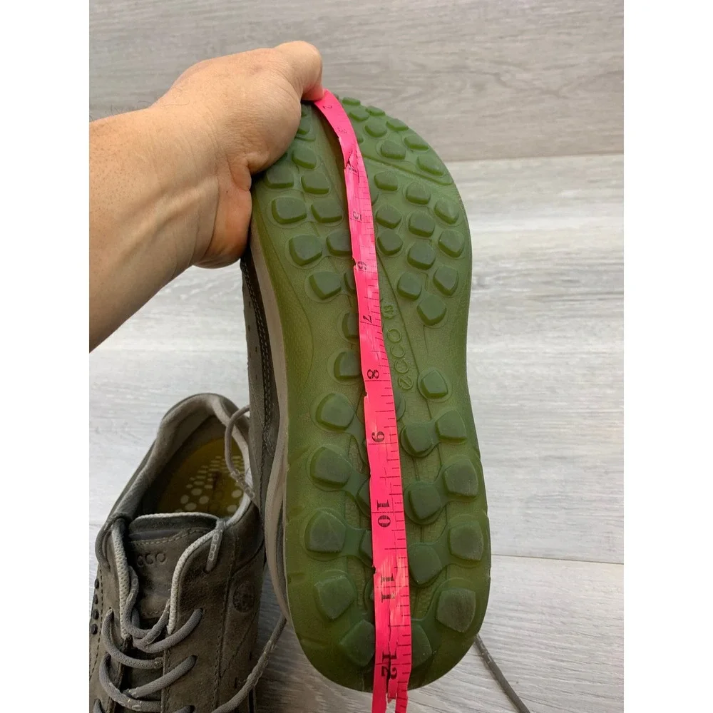 ECCO Biom Natural Motion Mens' 12 Olive Green Brown Leather Shoes Sneakers
